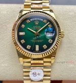 Rolex 8+ Factory DayDate 1-1 Gain Weight Edition 36mm Green Gradient Dial Replica Watch